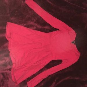 Long sleeve red dress